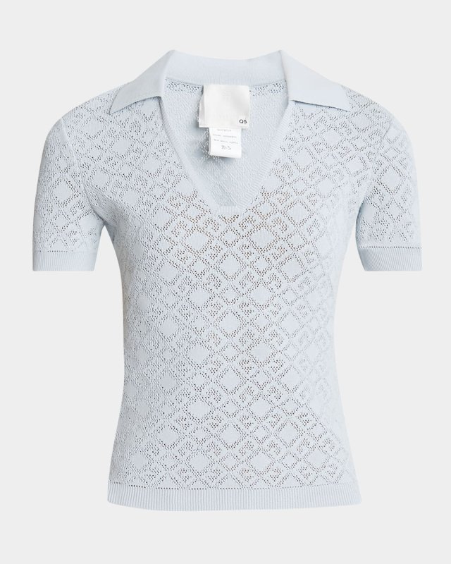 4G Knit Short-Sleeve Polo Shirt